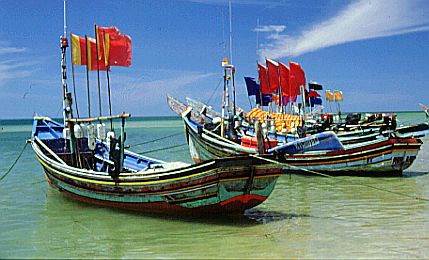 Tradisjonell Thai fiskebåt